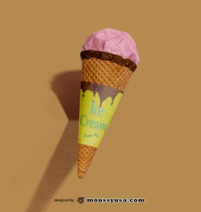 ice cream cones template free psd template