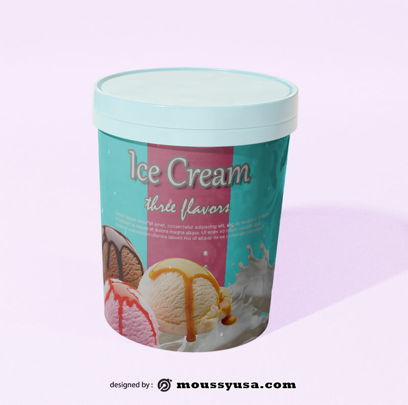 ice cream cones template in psd design