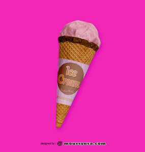 ice cream cones template psd template free