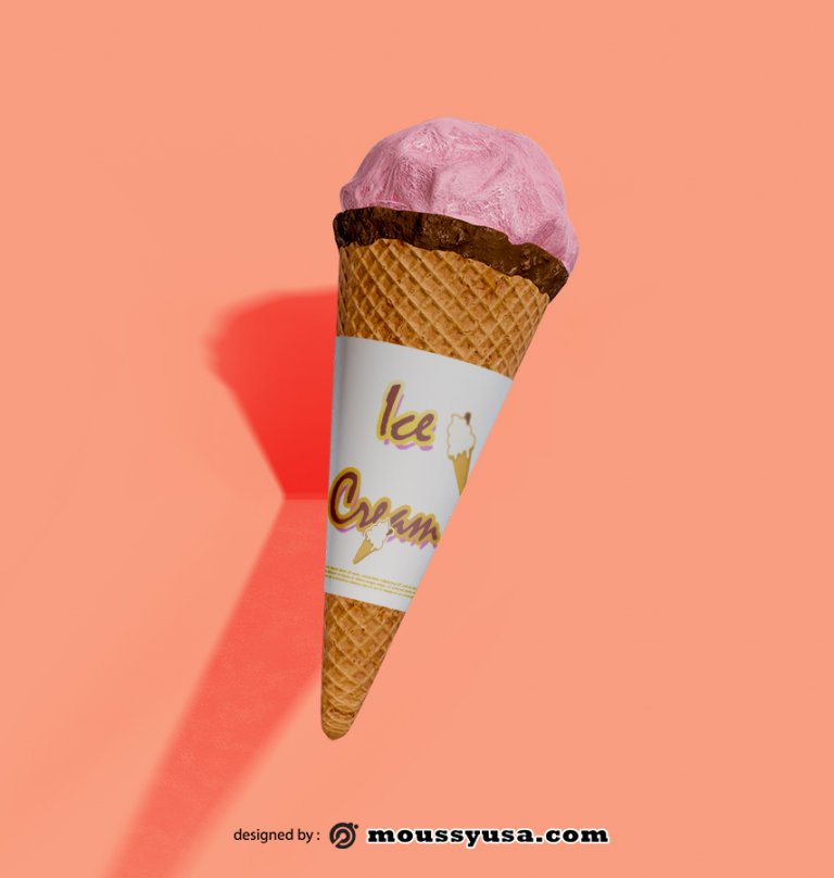 10 Ice Cream Cones Template Psd Free Mous Syusa