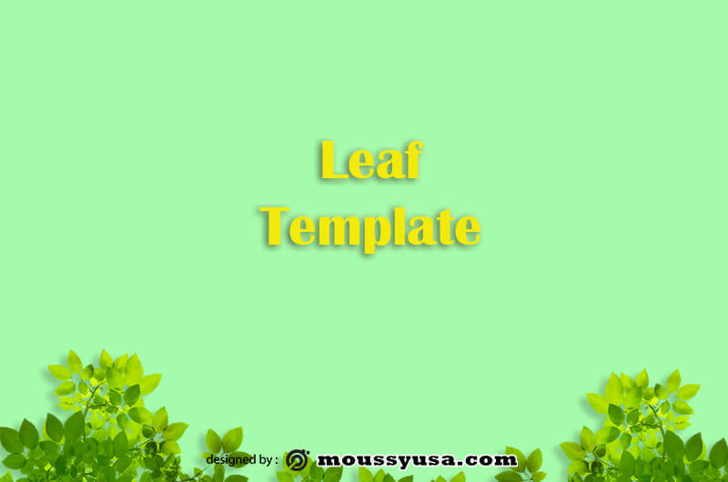 leaf template example psd design