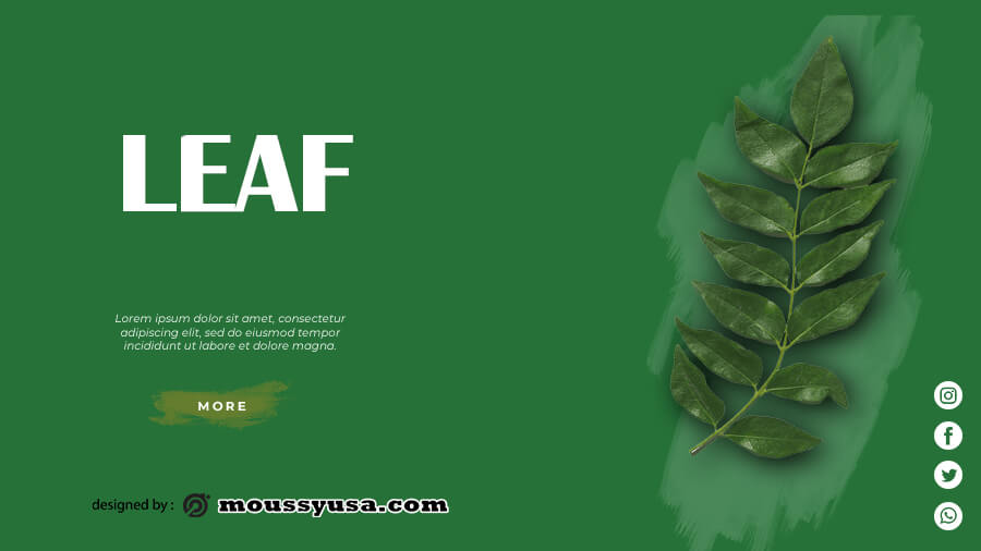 leaf template free download psd