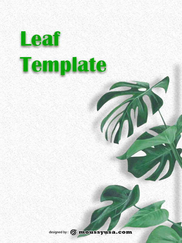 leaf template template free psd