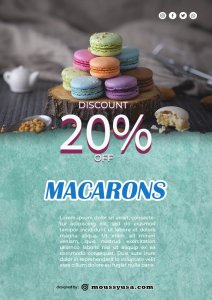 macaron template in psd design