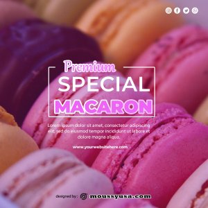 macaron template template for photoshop
