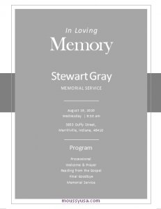 memorial program word template free