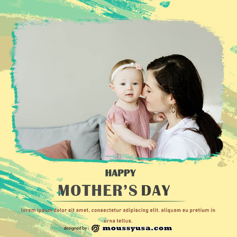 mothers day card psd template free