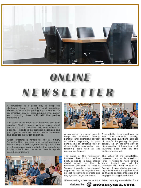 online newsletter in photoshop