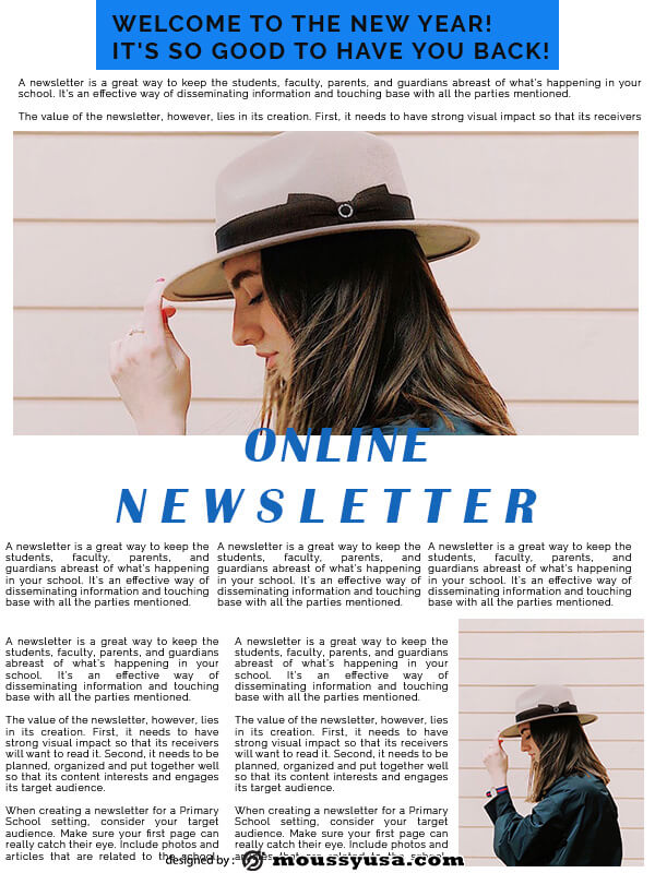 online newsletter in psd design