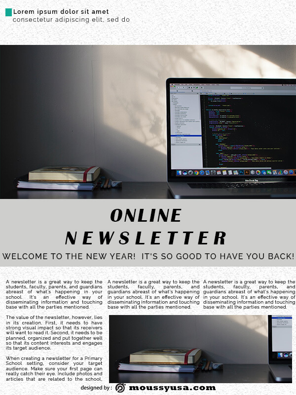 online newsletter template for photoshop