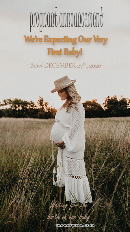 pregnant announcement free psd template