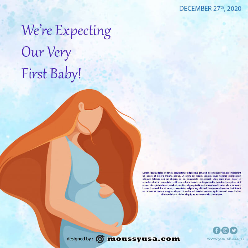pregnant announcement in photoshop