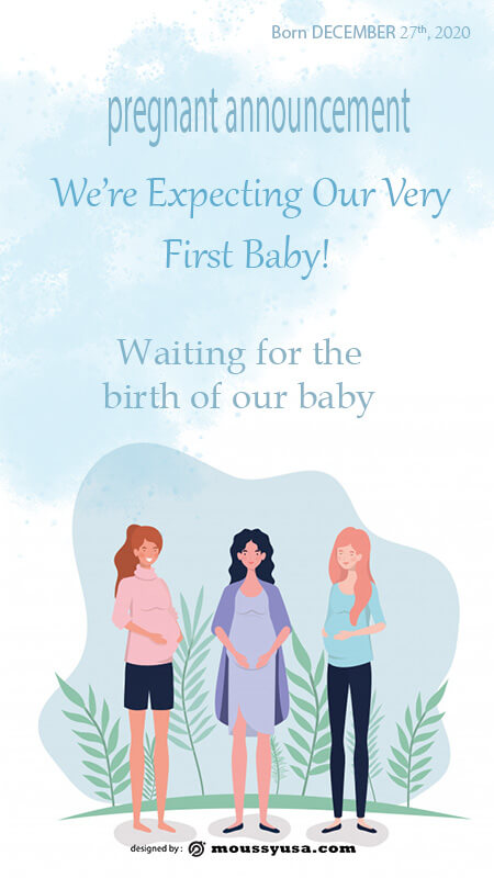 pregnant announcement in psd design