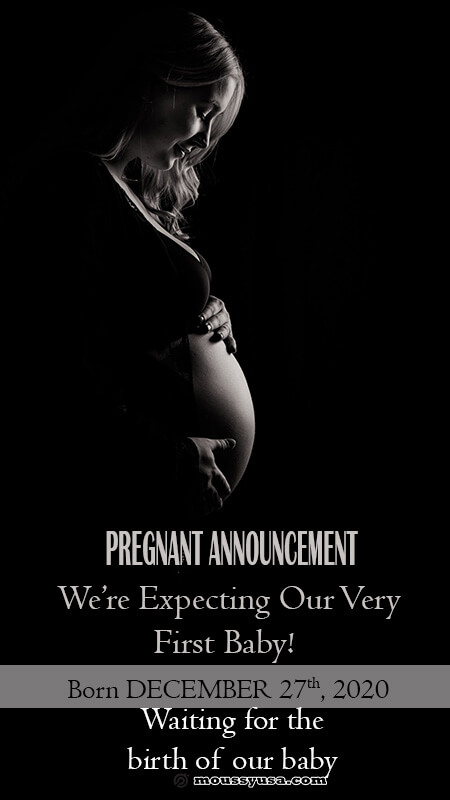 pregnant announcement template for photoshop