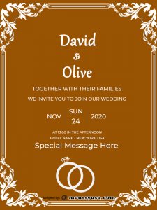 rustic wedding invites in psd design