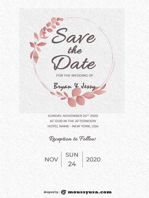 rustic wedding invites template free psd