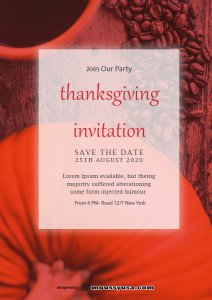 thanksgiving invitation in photoshop