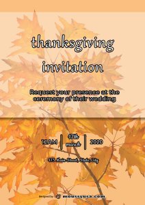 thanksgiving invitation in psd design