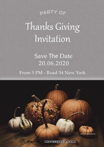 thanksgiving invitation template for photoshop