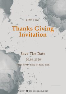 thanksgiving invitation template free psd
