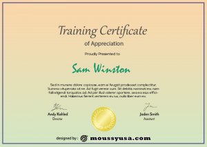 training certificate template for photoshop