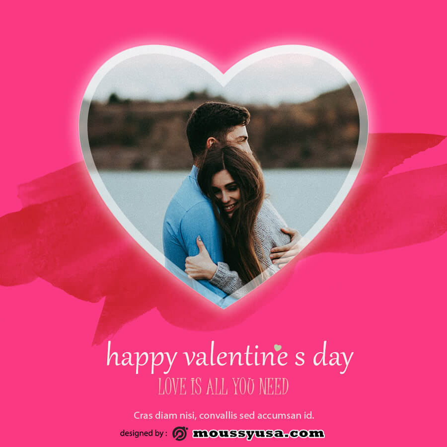 valentine card free download psd