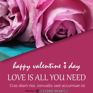 valentine card in psd design