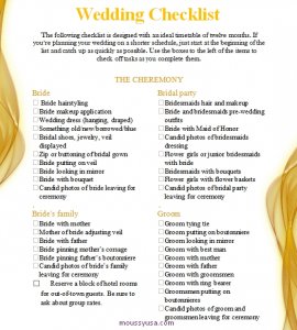 wedding checklist customizable word design template