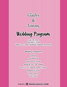 wedding program free download psd
