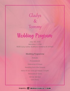 wedding program template free psd