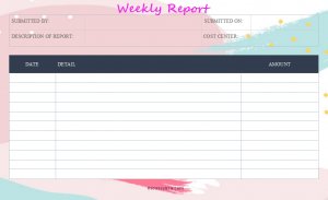weekly report template in word