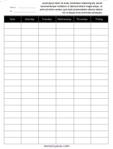 weekly report template word template free