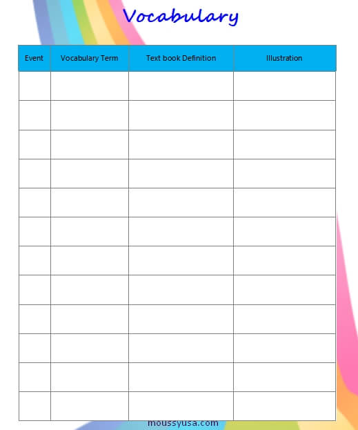 work sheet free download word