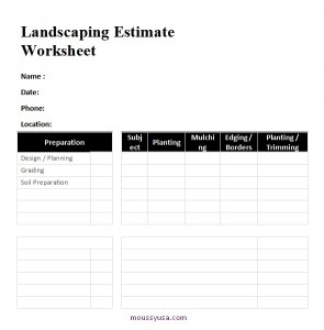 work sheet free word template