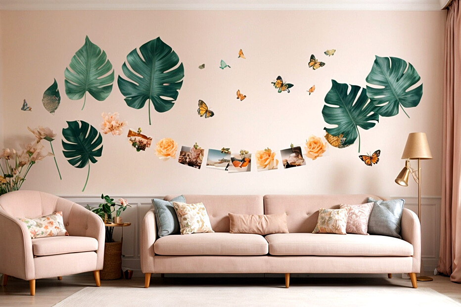 A Touch of Childhood Nursery Wall Stickers in the Living Room