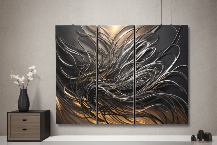 Abstract Metal Wall Art Steel Serenity Abstract Wall Zen