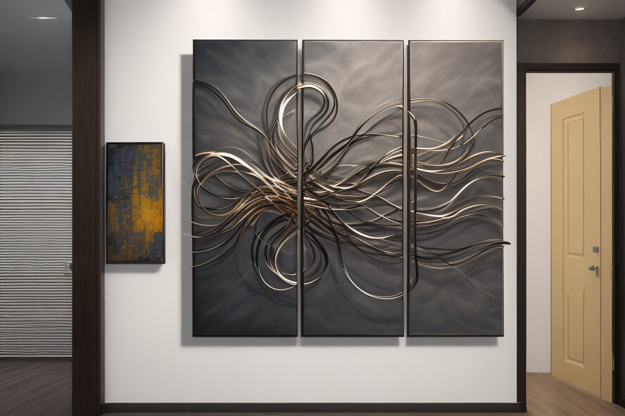 Abstract Metal Wall Art Whispers of Welded Art Abstract Metal Symphony