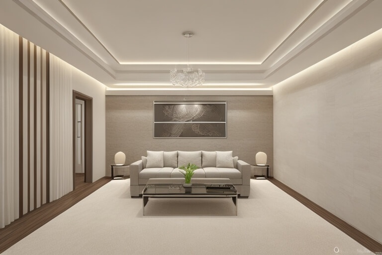 Aesthetic Serenity Clean Lines in False Ceiling Design