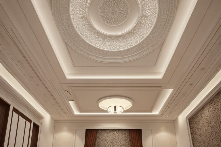 Artful Minimalism Crafted False Ceiling Elegance