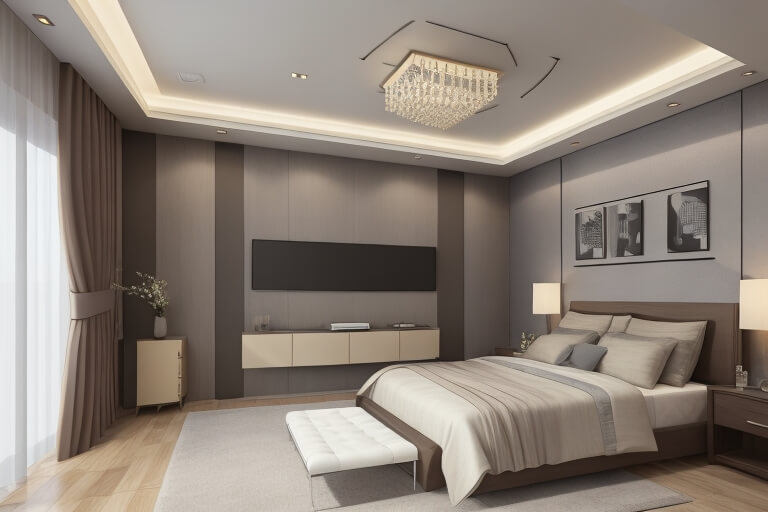 Artistry Above Creative Painted False Ceiling Designs for Bedrooms