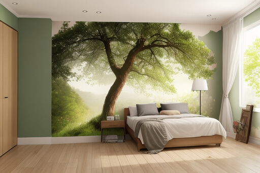 Artistry in Leaves Bedroom Tree Wall Graphics