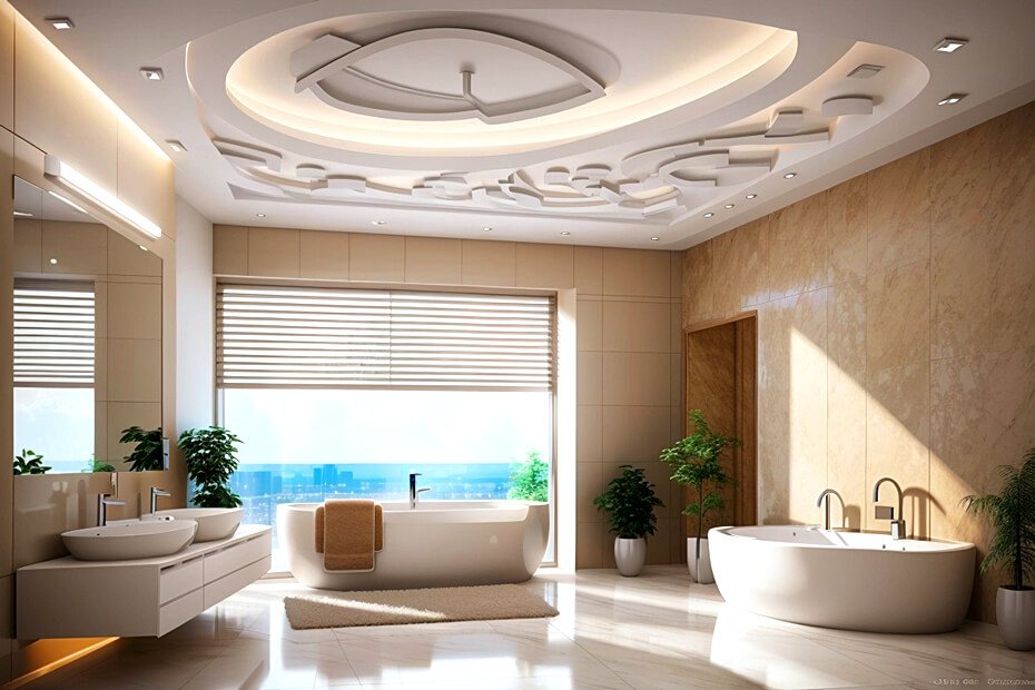 Bathroom Bliss False Ceiling Design for