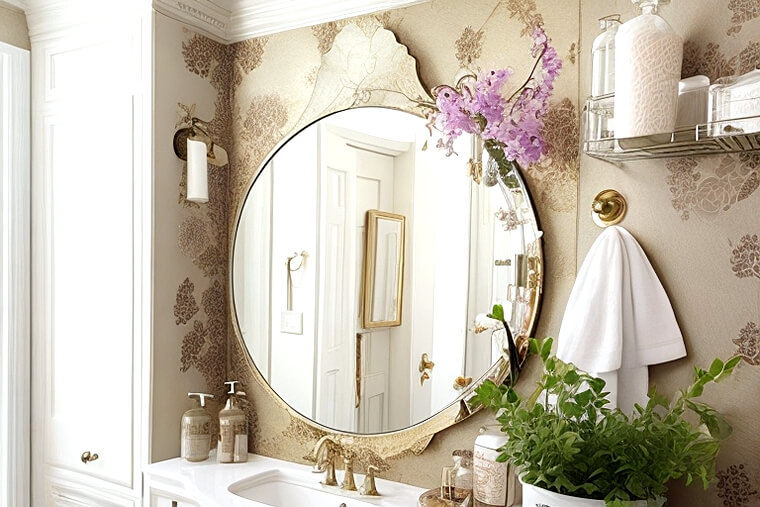 Bathroom Bliss Reflecting on Mirrored Decor