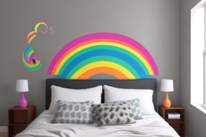 Rainbow Wall Stickers for Bedroom | Mous Syusa