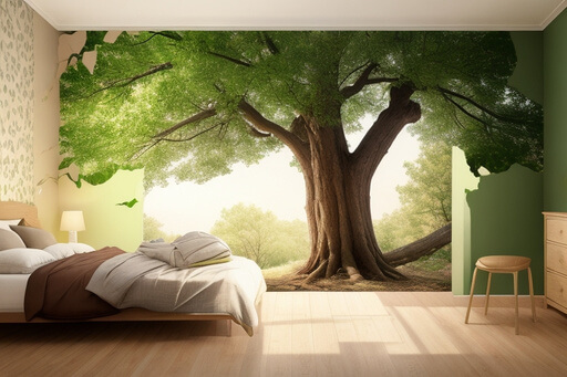Branching Out in Style Tree Wall Transfers for Bedrooms