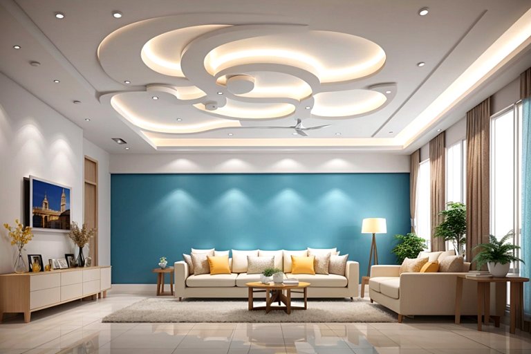 24 Simple False Ceiling Design for Hall | Mous Syusa