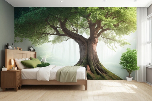 Charming Cherry Blossoms Tree Wall Decor for Bedrooms