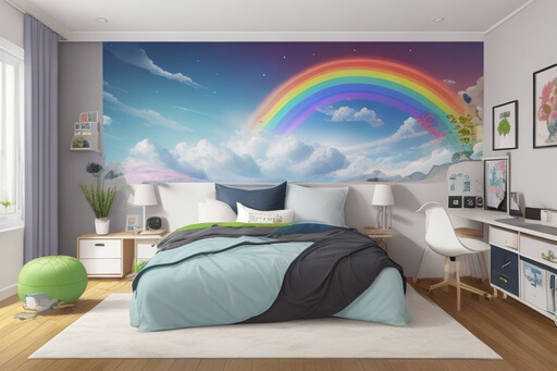 Chase the Rainbow Bedroom Wall Stickers for All Ages