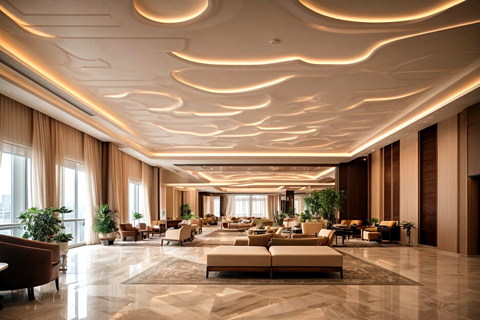 Chic and Stylish Lobby False Ceiling Options