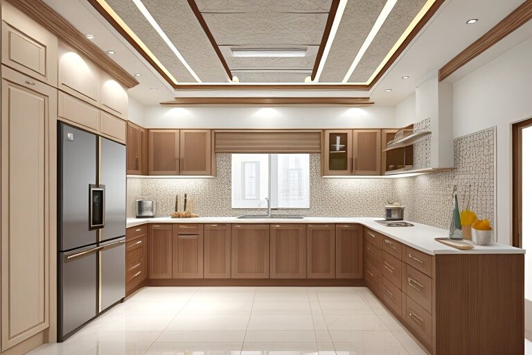 Classic Appeal Timeless False Ceiling Styles for Kitchens